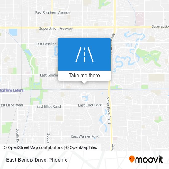 East Bendix Drive map