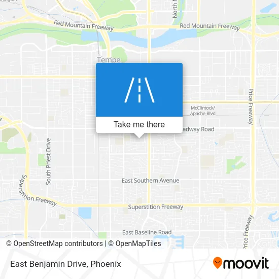 East Benjamin Drive map