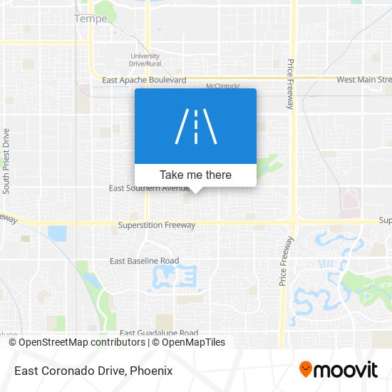 East Coronado Drive map