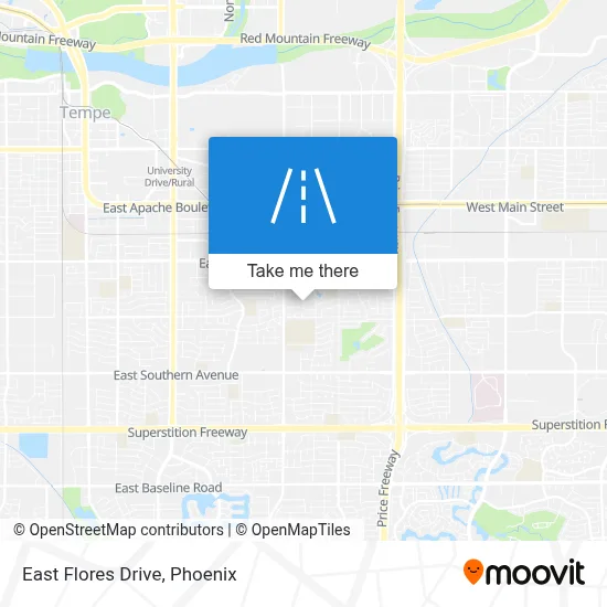 East Flores Drive map