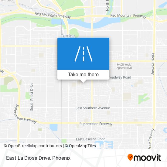 East La Diosa Drive map