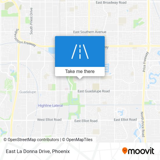 East La Donna Drive map