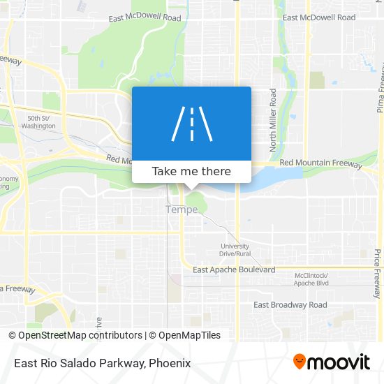 Mapa de East Rio Salado Parkway