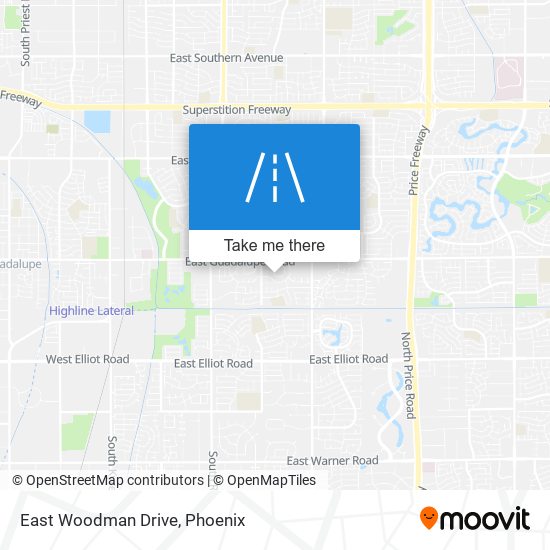 East Woodman Drive map