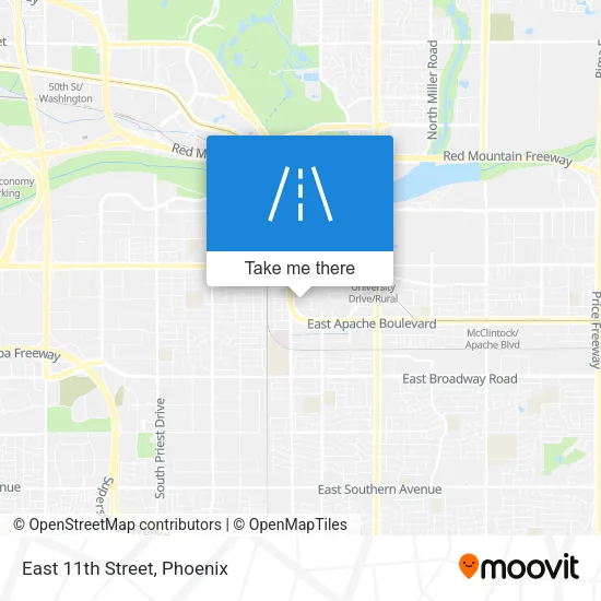 East 11th Street map