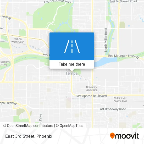 East 3rd Street map