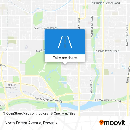 North Forest Avenue map