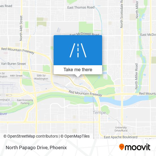 North Papago Drive map