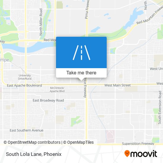 South Lola Lane map