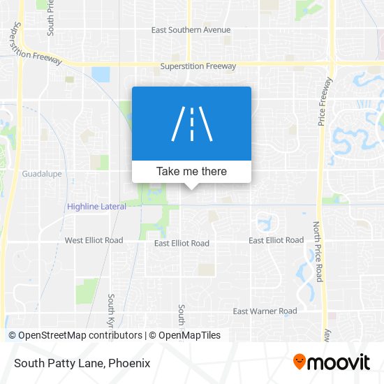 South Patty Lane map