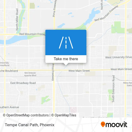 Tempe Canal Path map