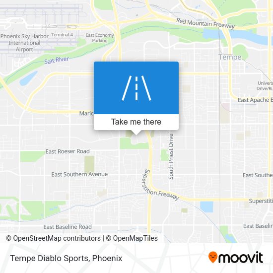 Tempe Diablo Sports map