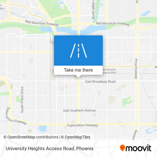 University Heights Access Road map