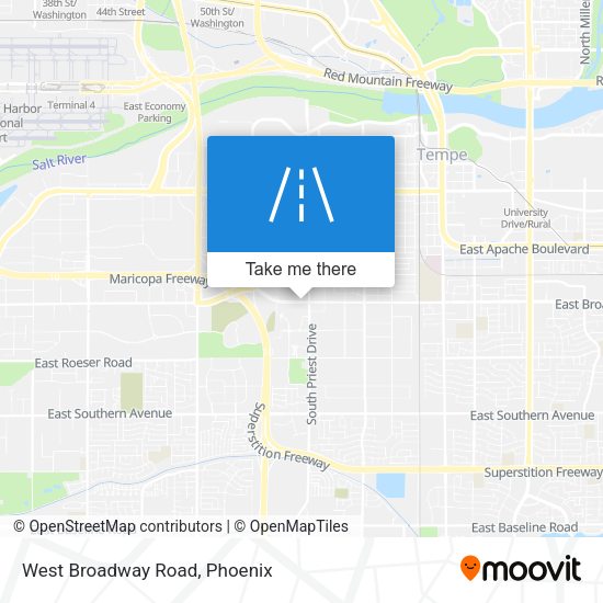 Mapa de West Broadway Road