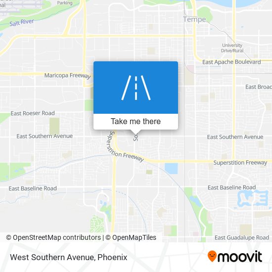 West Southern Avenue map