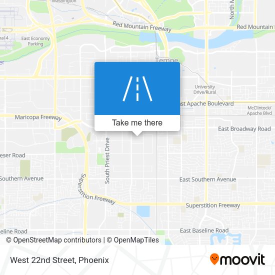 West 22nd Street map