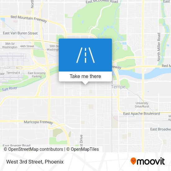 Mapa de West 3rd Street