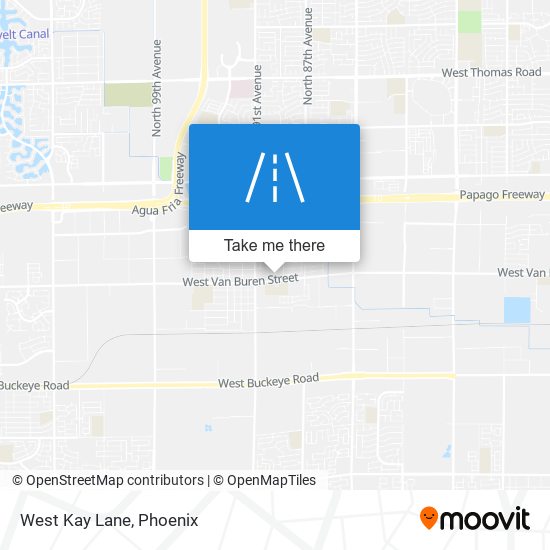 West Kay Lane map