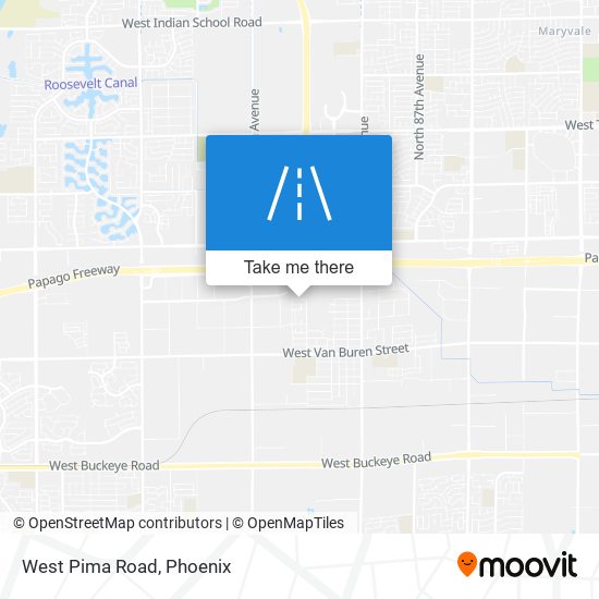 West Pima Road map