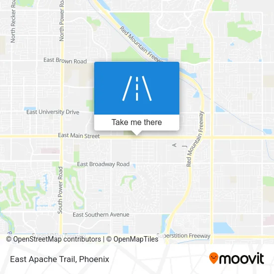 East Apache Trail map