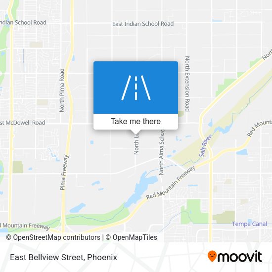 East Bellview Street map