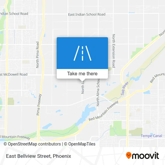 East Bellview Street map