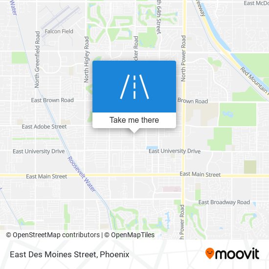 East Des Moines Street map