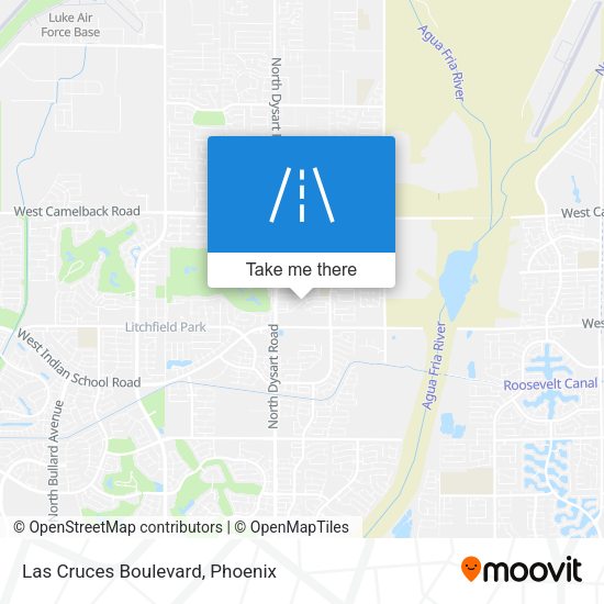 Las Cruces Boulevard map