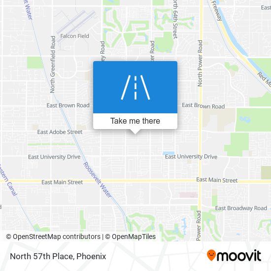 North 57th Place map