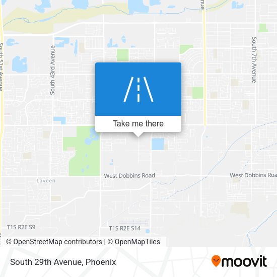 Mapa de South 29th Avenue