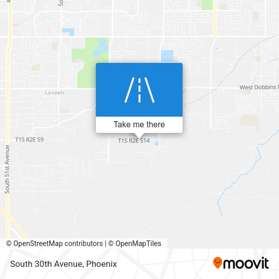 Mapa de South 30th Avenue