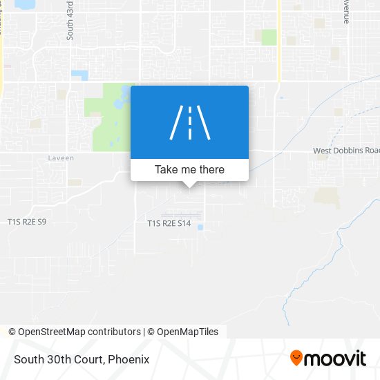 South 30th Court map