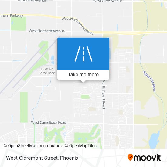 West Claremont Street map