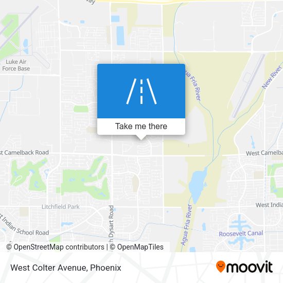 West Colter Avenue map