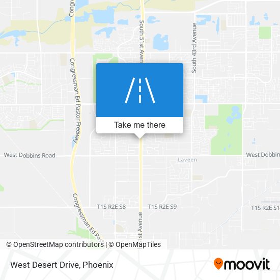 West Desert Drive map