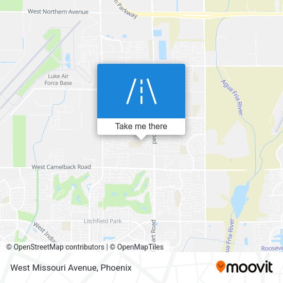 West Missouri Avenue map