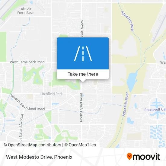 West Modesto Drive map