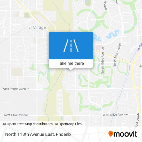 North 113th Avenue East map