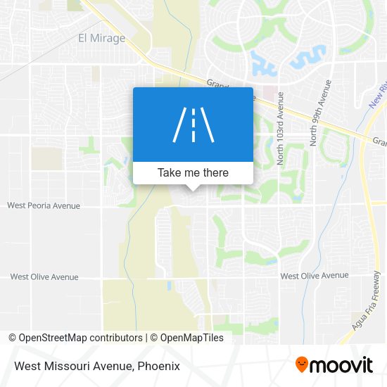 West Missouri Avenue map