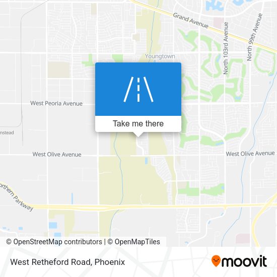 West Retheford Road map