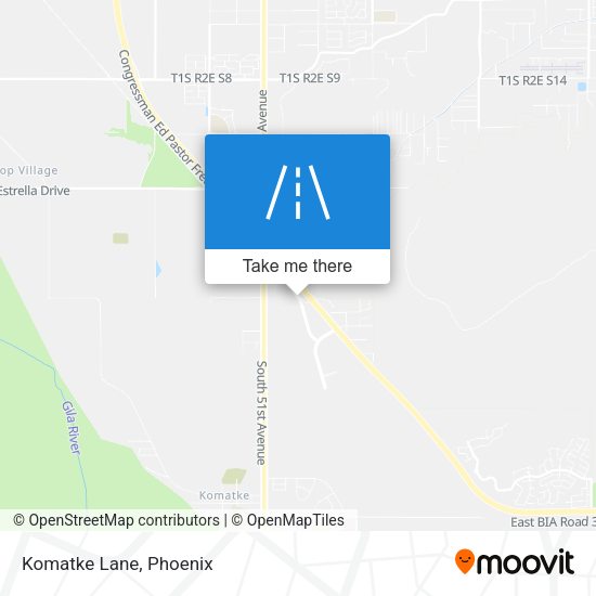 Mapa de Komatke Lane