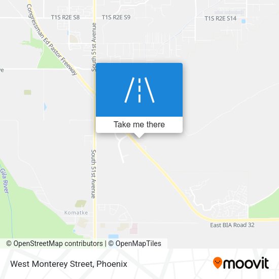 West Monterey Street map