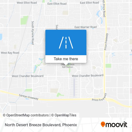 North Desert Breeze Boulevard map