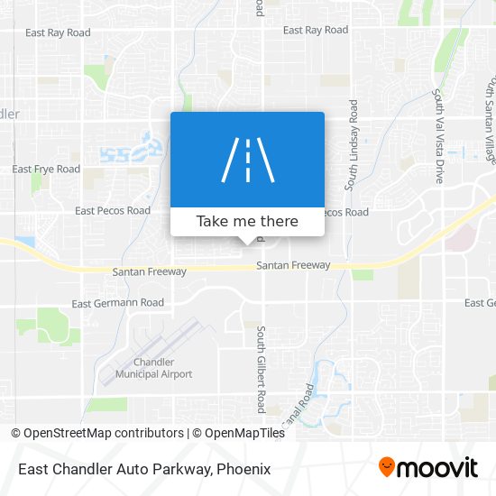 East Chandler Auto Parkway map