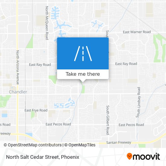 North Salt Cedar Street map