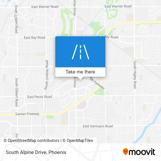 South Alpine Drive map