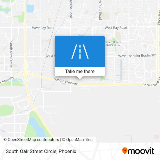 South Oak Street Circle map