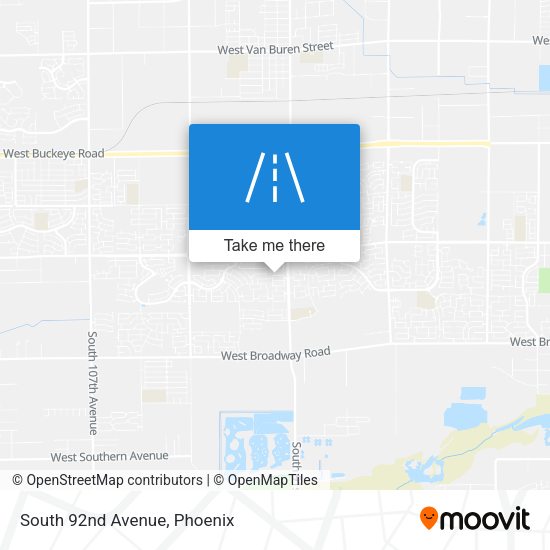 Mapa de South 92nd Avenue