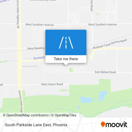 South Parkside Lane East map