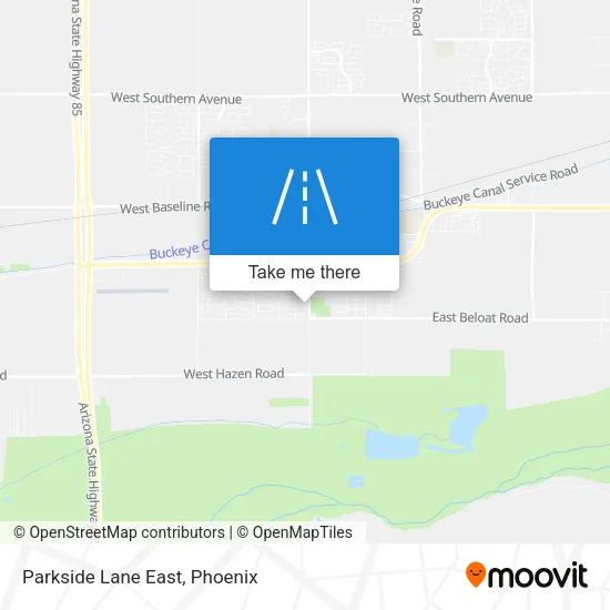 Parkside Lane East map